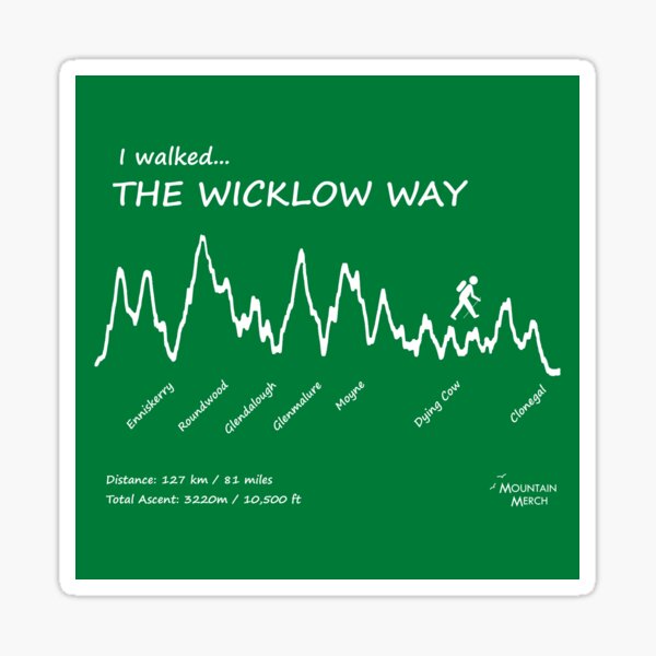 I walked the Wicklow Way - Elevation Profile Sticker