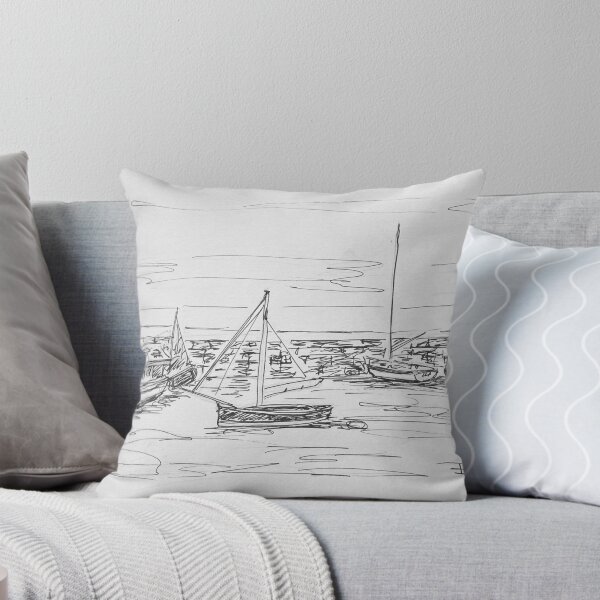Item preview, Boats on New Quay Beach designed and sold by Robert Petcher Art.