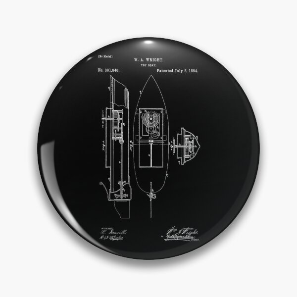 Item preview, W. A. Wright Toy Boat Patent (White Version) designed and sold by Aliasandco.