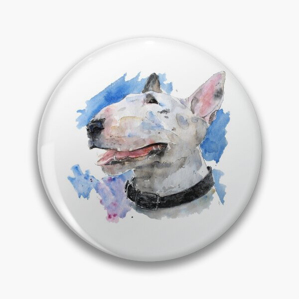 Item preview, Bull terrier watercolor designed and sold by SpottedPilot.