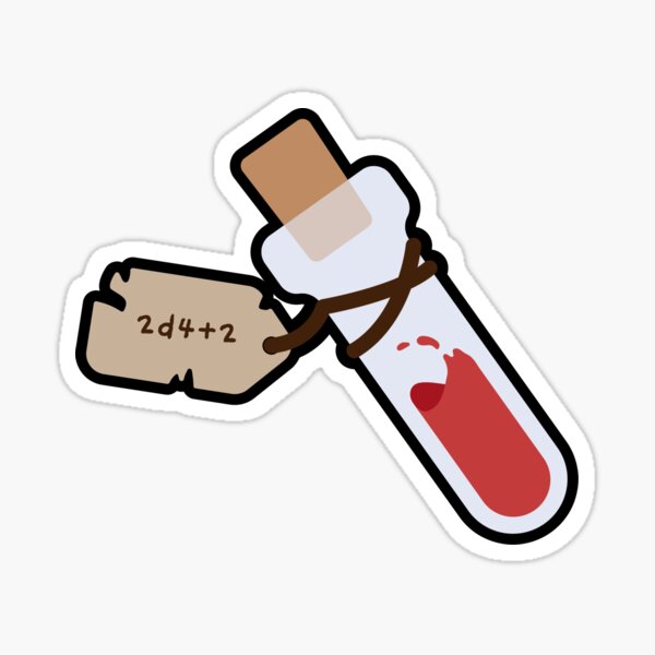 Health Potion sticker — Stubborn Toad