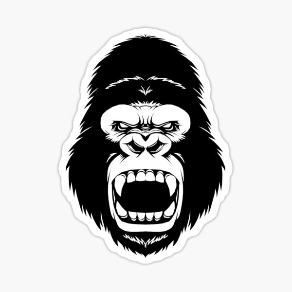 Awesome smoking ape logo design Royalty Free Vector Image