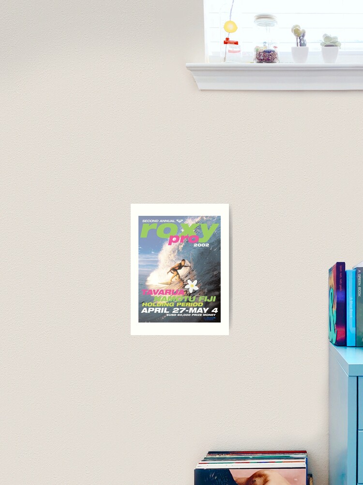 2002 roxy surf poster Art Print