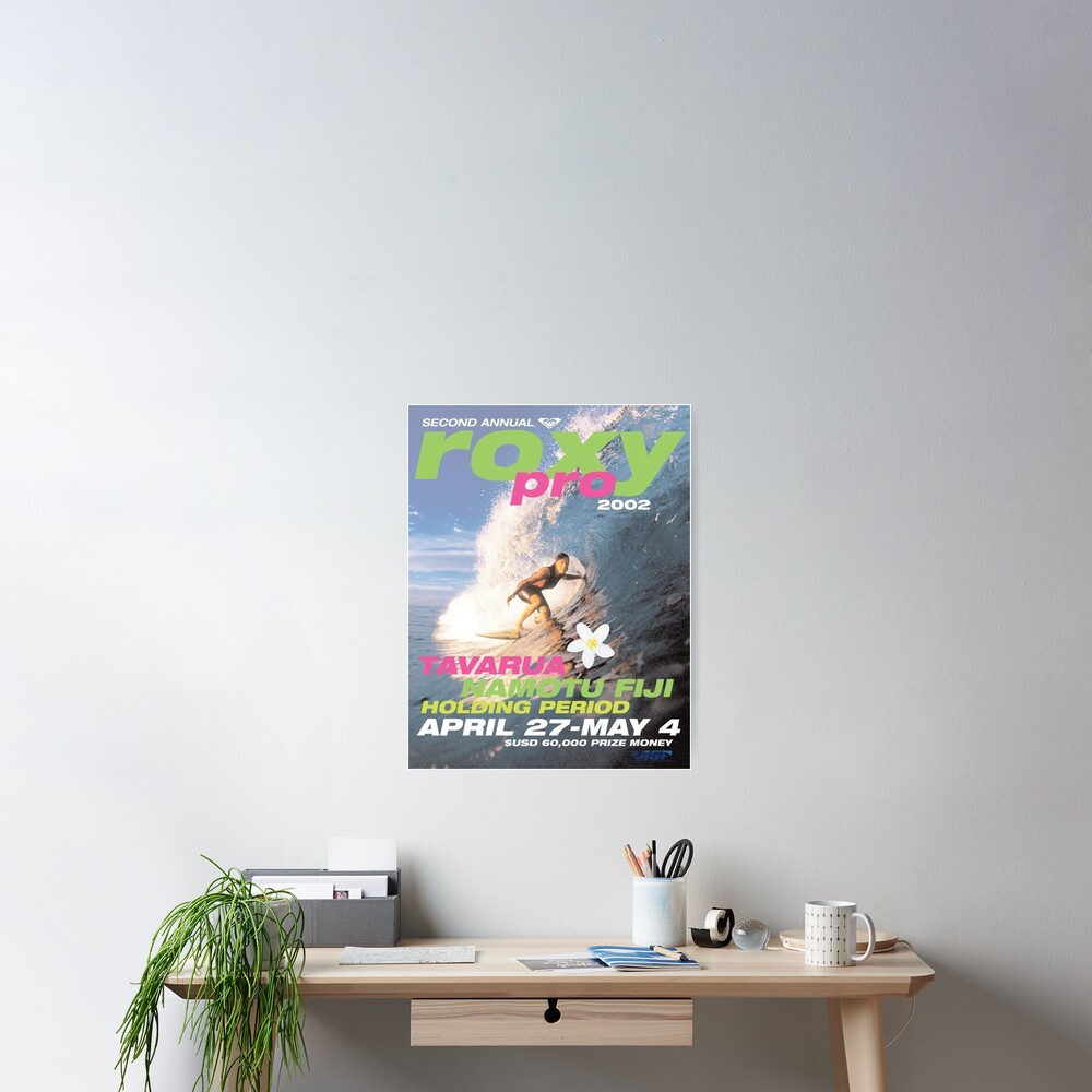 2002 roxy surf poster Art Print