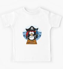 Pirate Penguin at Sea Kids Tee