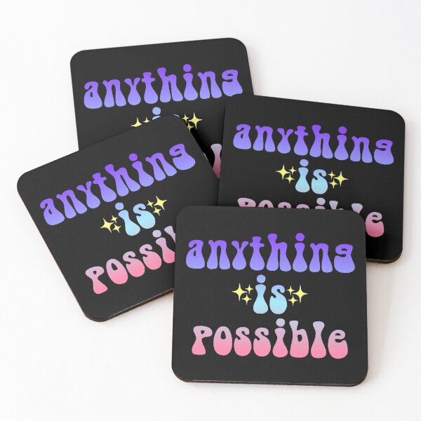Item preview, anything is possible sparkly gradient Meme Text designed and sold by everything4eva.