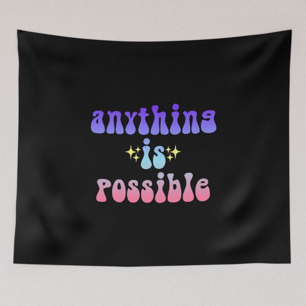 Item preview, anything is possible sparkly gradient Meme Text designed and sold by everything4eva.