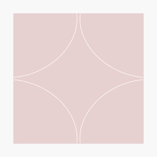 Cottagecore Pink and White Circle Pattern Photographic Print