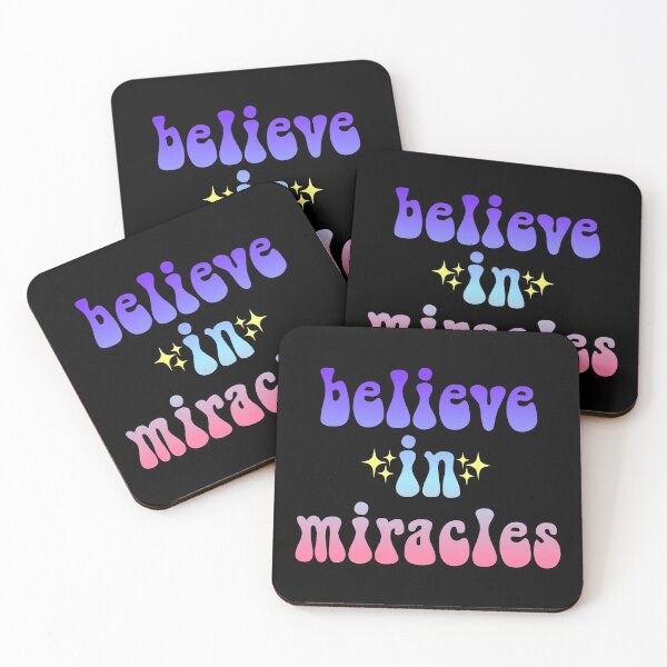 Item preview, believe in miracles sparkly gradient Meme Text designed and sold by everything4eva.