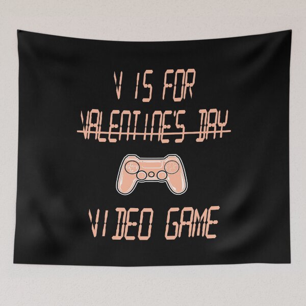 Item preview, V Is For Video Game, Funny Valentine's Day Gift, Gift For Lover, Valentine's Day Gift Idea designed and sold by Mode Tees.