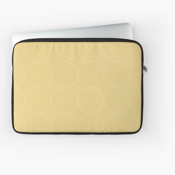 Cottagecore Yellow Circle Pattern Laptop Sleeve