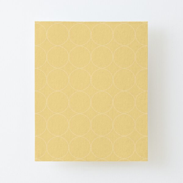 Cottagecore Yellow Circle Pattern Canvas Mounted Print