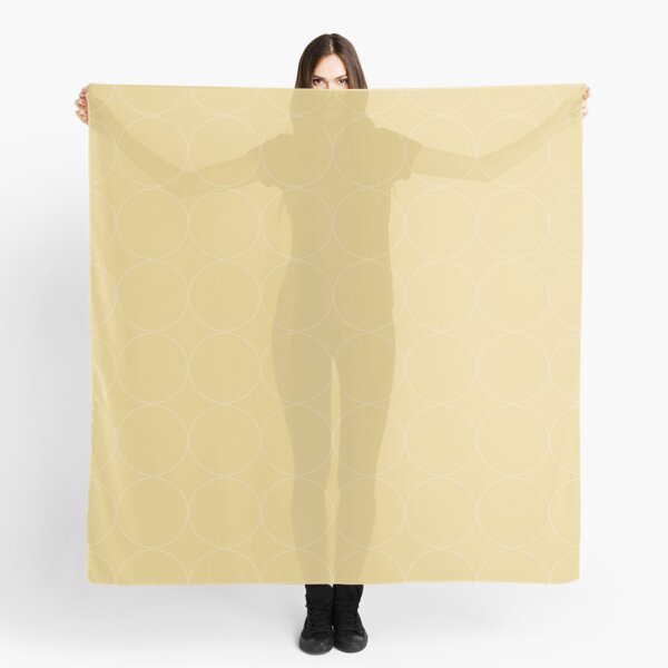Cottagecore Yellow Circle Pattern Scarf