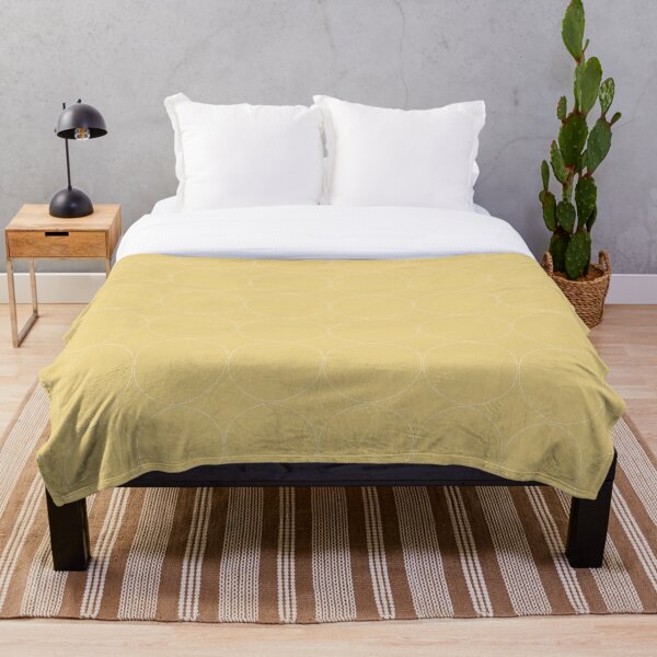 Cottagecore Yellow Circle Pattern Throw Blanket