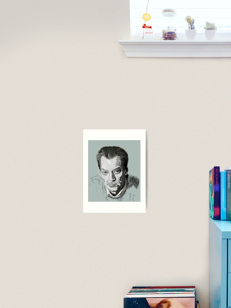 Portrait of Paul Auster Sticker for Sale by Emi Yañez
