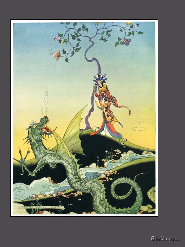 Thumbnail 6 von 6, Premium Oversized Pullover, princess and the  Dragon - virginia frances sterret fantasy artwork designt und verkauft von Geekimpact.