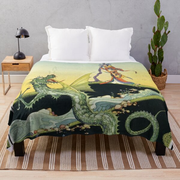 Item preview, princess and the Dragon - virginia frances sterret fantasy artwork designed and sold by Vintage Designs +.