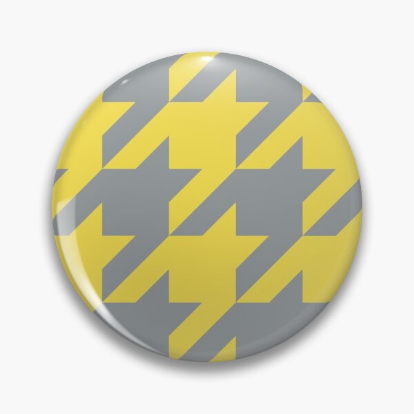 Artikelvorschau, Leuchtend gelbes Lemon Pantone 2021 Farbe des Jahres Ultimate Grey Houndstooth Large entworfen und verkauft von Feeling Artsy.