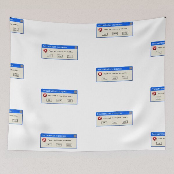 Item preview, Procrastination in progress, PopUp window designed and sold by BusInACan.