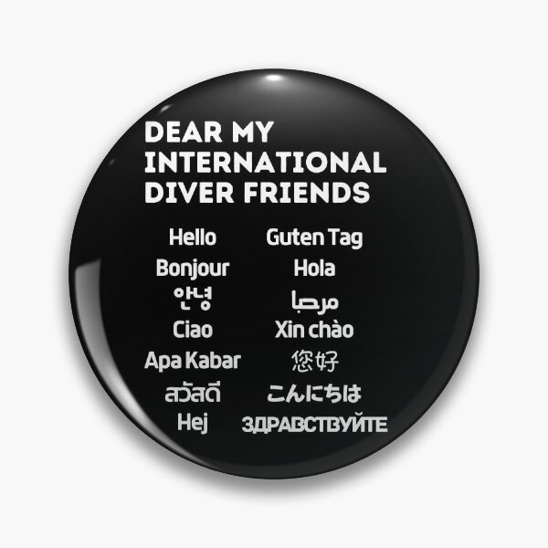 Item preview, Dear My International Diver Friends, Say Hello designed and sold by StudioAquaLumos.