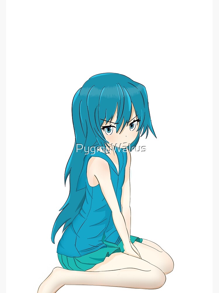 "Anime Girl kneeling" Art Print by PygmyWalrus | Redbubble