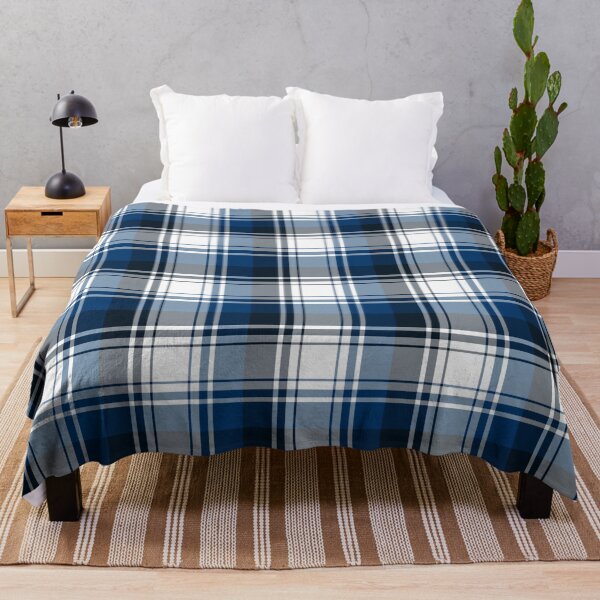 Item preview, Blue, Grey and White plaid pattern  designed and sold by The Merch.