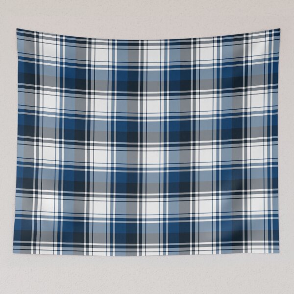 Item preview, Blue, Grey and White plaid pattern  designed and sold by The Merch.
