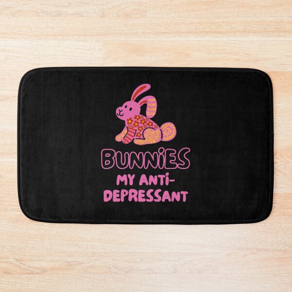 Item preview, Bunny Therapy Depression Anxiety Lover Foodie Animals Pets Sarcastic Funny Meme Cute Gift Happy Fun Introvert Awkward Geek Hipster Silly Inspirational Motivational Birthday Present designed and sold by EpsilonEridani.