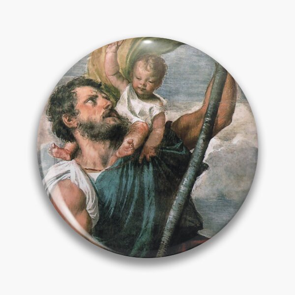 Item preview, Saint Christopher carrying the Christ Child Fresco designed and sold by Beltschazar.