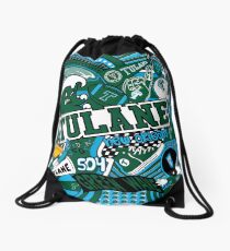 Tulane Collage Drawstring Bag