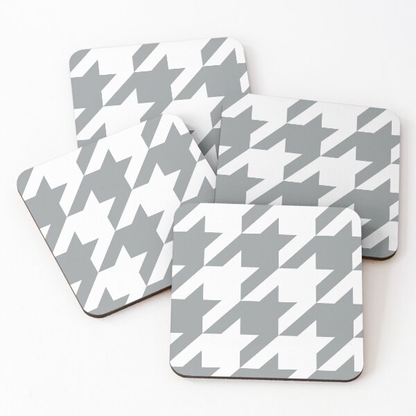 Item preview, White and Gray Houndstooth Large designed and sold by Feeling Artsy.
