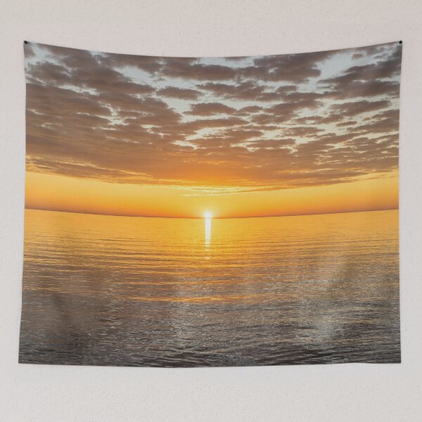 Item preview, Rich Golden Sun Light with Clouds and Ripples Echoing Patterns designed and sold by Georgia Mizuleva.