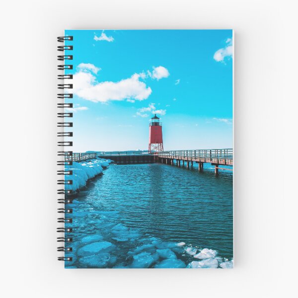 Item preview, Melting ice sheets near the light house in Charlevoix Michigan designed and sold by Michael Deemer.