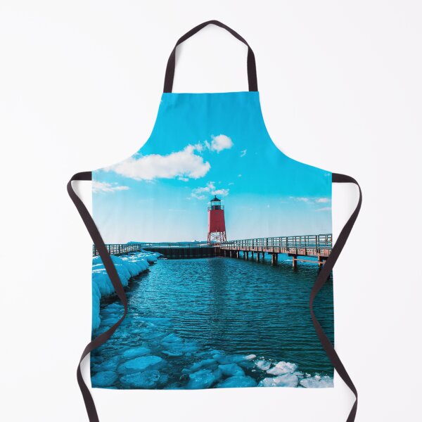 Item preview, Melting ice sheets near the light house in Charlevoix Michigan designed and sold by Michael Deemer.