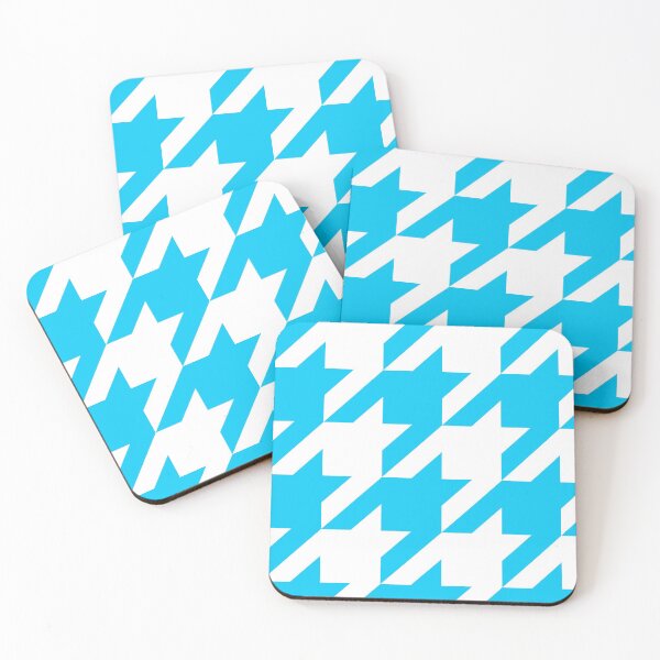 Item preview, White and Blue Houndstooth Large designed and sold by Feeling Artsy.