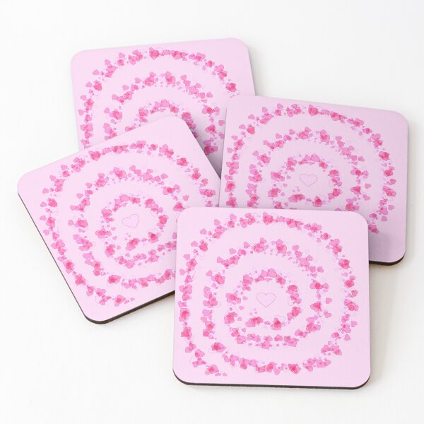 Item preview, Swirl of Hearts (light pink) designed and sold by PolH.