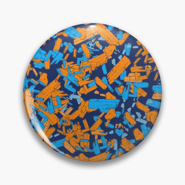 Item preview, The big bang of debris -sci fi art - orange blue designed and sold by Thecolorschemer.