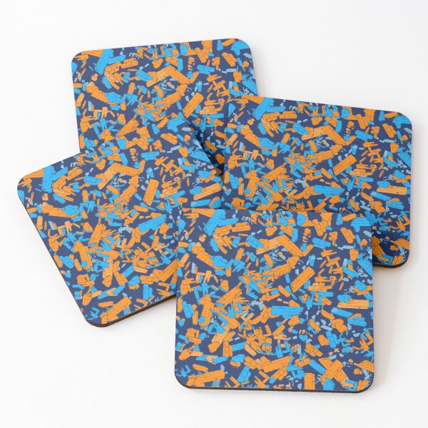 Item preview, The big bang of debris -sci fi art - orange blue designed and sold by Thecolorschemer.