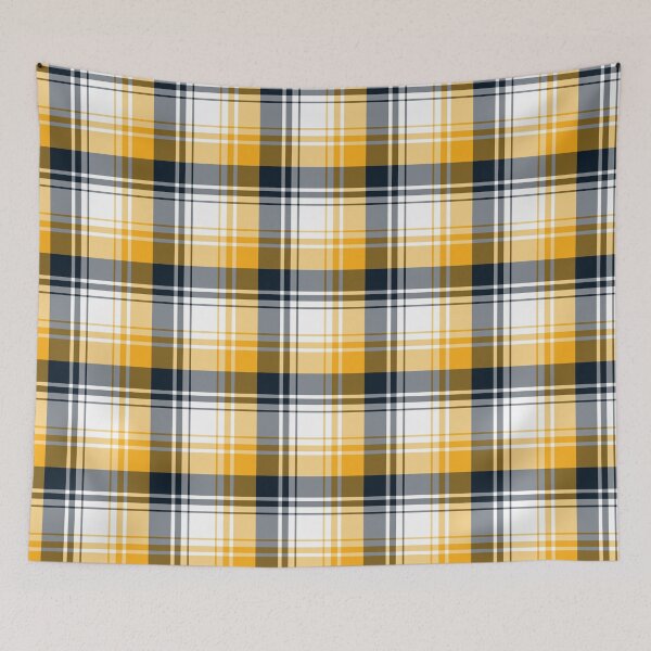Item preview, Yellow, Grey and White plaid pattern  designed and sold by The Merch.