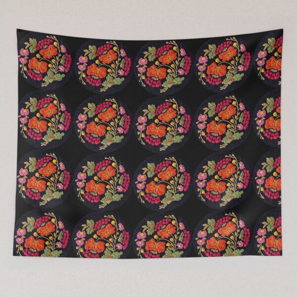 Item preview, Folk Flowers embroidery designed and sold by jenbroidery.