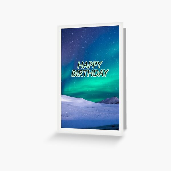Northern Lights pidnol2 toutes occasions personnalisé Carte de vœux anniversaire