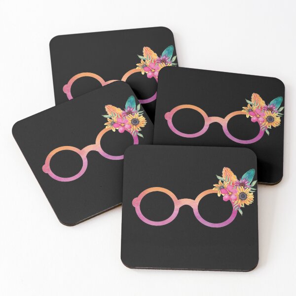 Item preview, Round Eyeglasses With A Flower And Feather Bouquet designed and sold by Primroaddesigns.