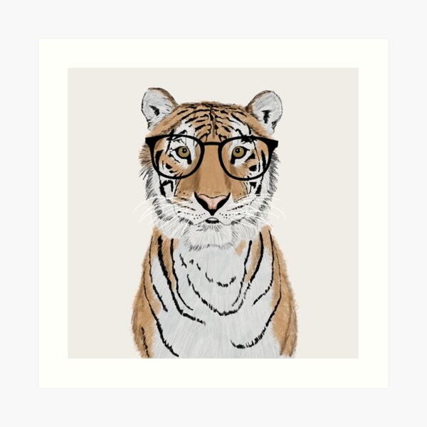 Clever Tiger Art Print