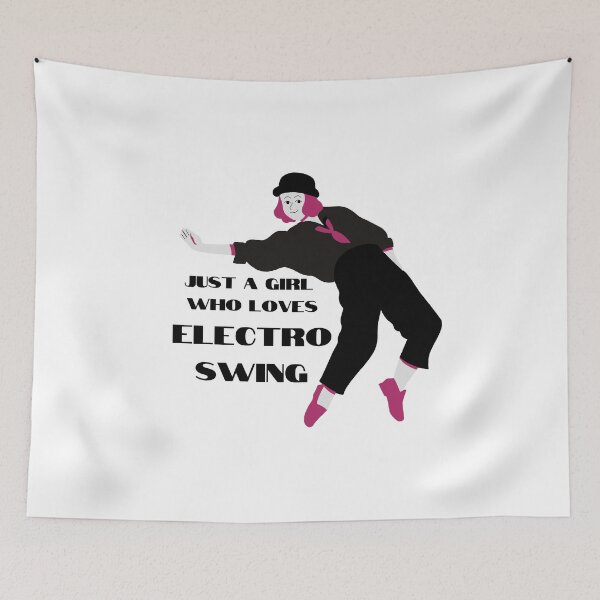 Item preview, Electro Swing Dance Girl Black designed and sold by TipToppity.