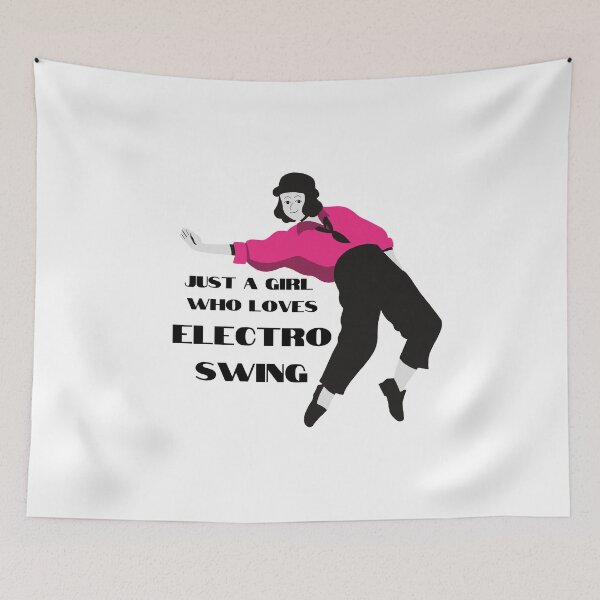Item preview, Electro Swing Dance Girl Pink designed and sold by TipToppity.