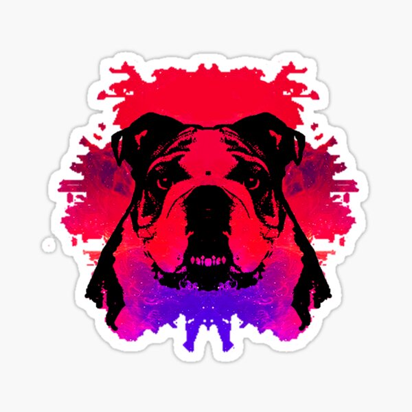 Colorful Artistic Dog Sticker