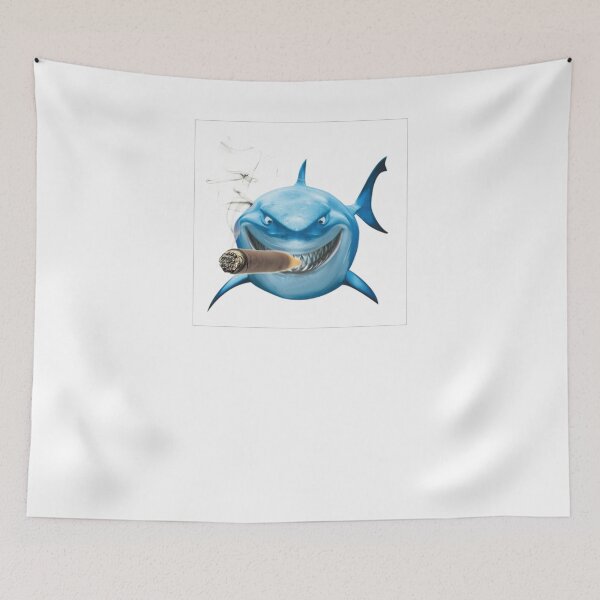 Item preview, shark smoking designed and sold by NiceShirtY.