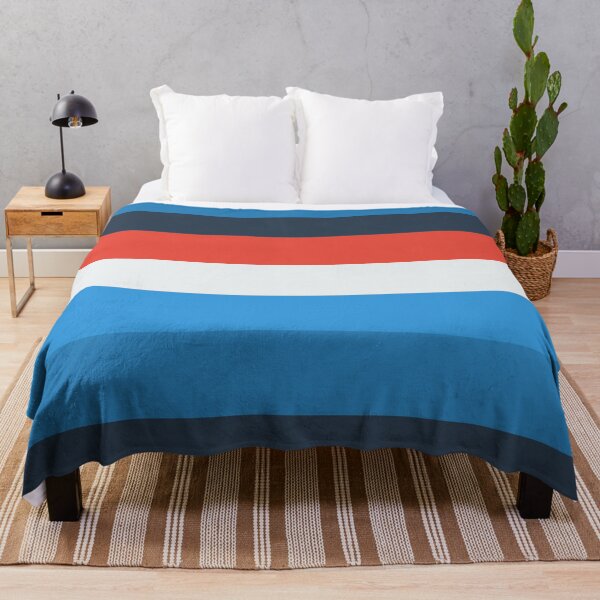 Item preview, Simple horizontal blue white red stripes designed and sold by Thecolorschemer.