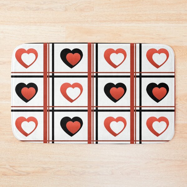 Item preview, White, Black and Red Hearts Plated designed and sold by MaritzaGoodIdea.