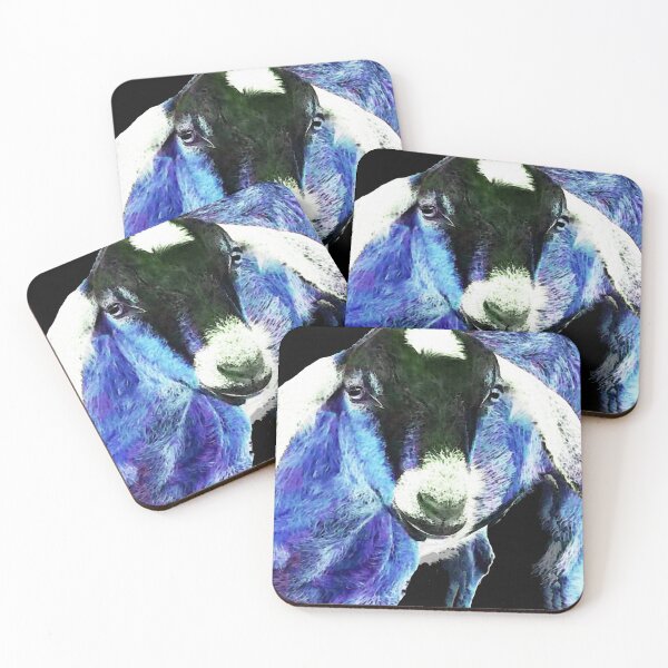Item preview, Goat Pop Art - Blue - Sharon Cummings designed and sold by Sharon Cummings Art.